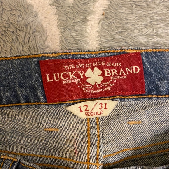 Lucky Brand Charlie Straight Regular 12/31 Denim Jeans - Picture 2 of 5